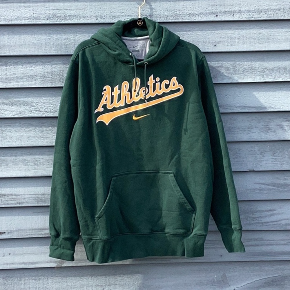 Nike Athletics Green Hoodie Sweatshirt w/ Yellow Team Logo XXL